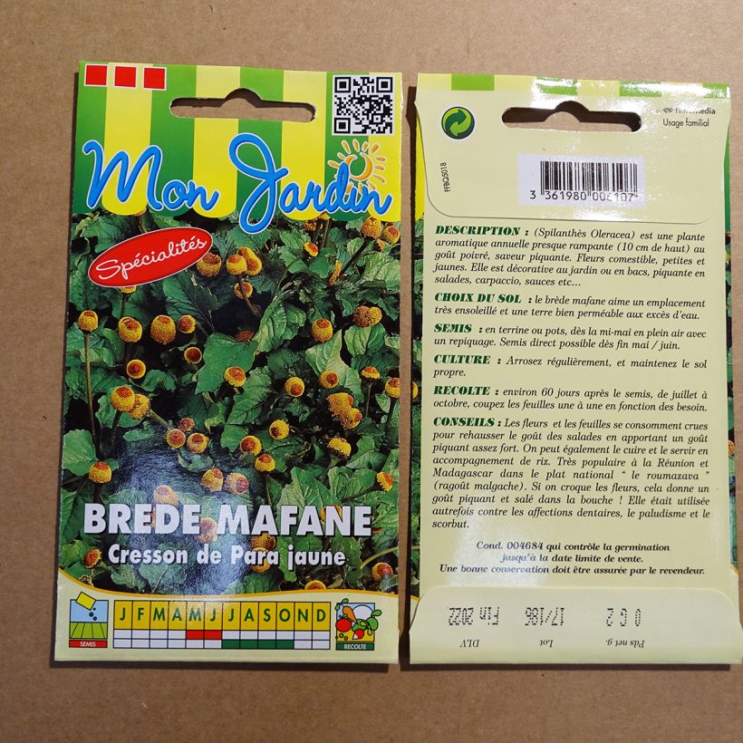 Esimerkki toimitetusta Tarhaparakrassi keltainen - Spilanthes oleracea 600 siemenen pussi (0,2g)-taimesta