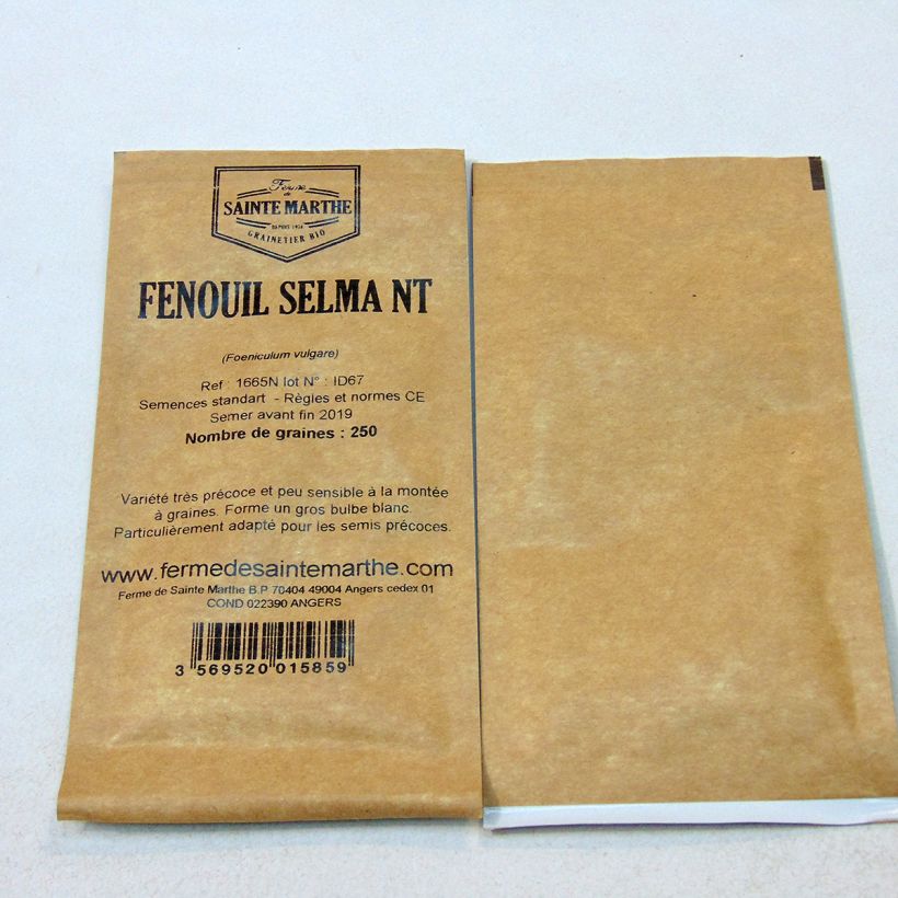 Esimerkki toimitetusta Salaattifenkoli (mukulafenkoli) Selma - Ferme de Sainte Marthe 250 siemenen pussi (1g)-taimesta