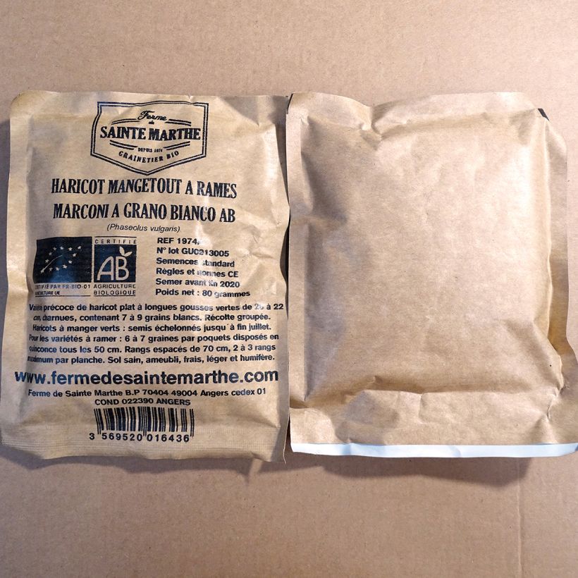 Esimerkki toimitetusta Salkopapu Marconi a Grano Bianco - Ferme de Sainte Marthe 160 siemenen pussi (80g)-taimesta