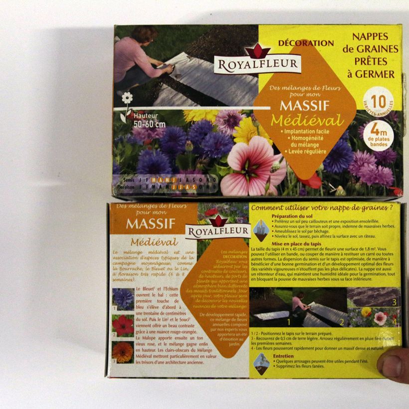 Esimerkki toimitetusta Mélange pour massif médiéval - Nappe Siemenet-taimesta