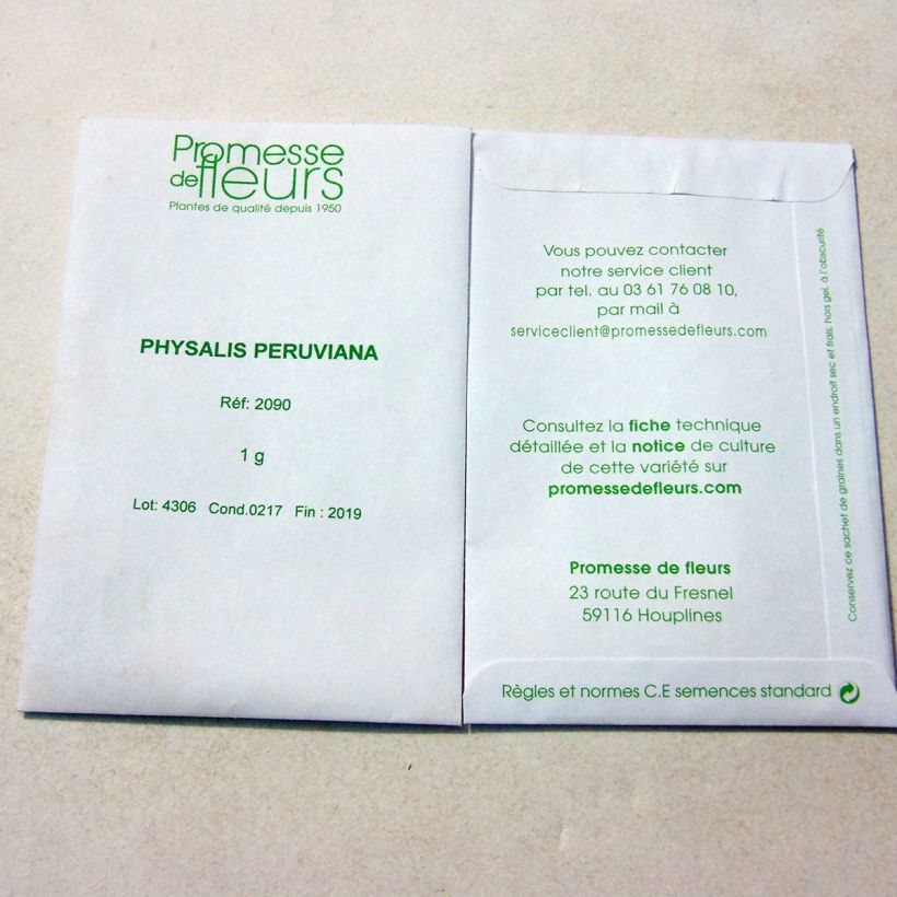 Esimerkki toimitetusta Karviaiskoiso - Physalis peruviana 1000 siemenen pussi (1g)-taimesta