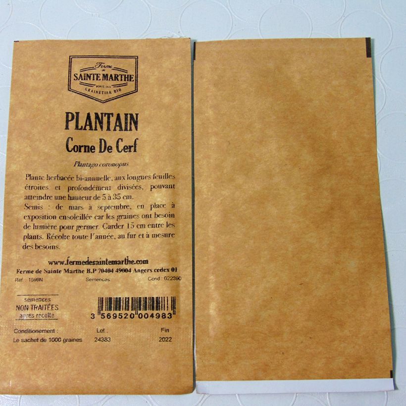 Esimerkki toimitetusta Liuskaratamo - Ferme de Sainte Marthe - Plantago coronupus 3000 siemenen pussi (1g)-taimesta