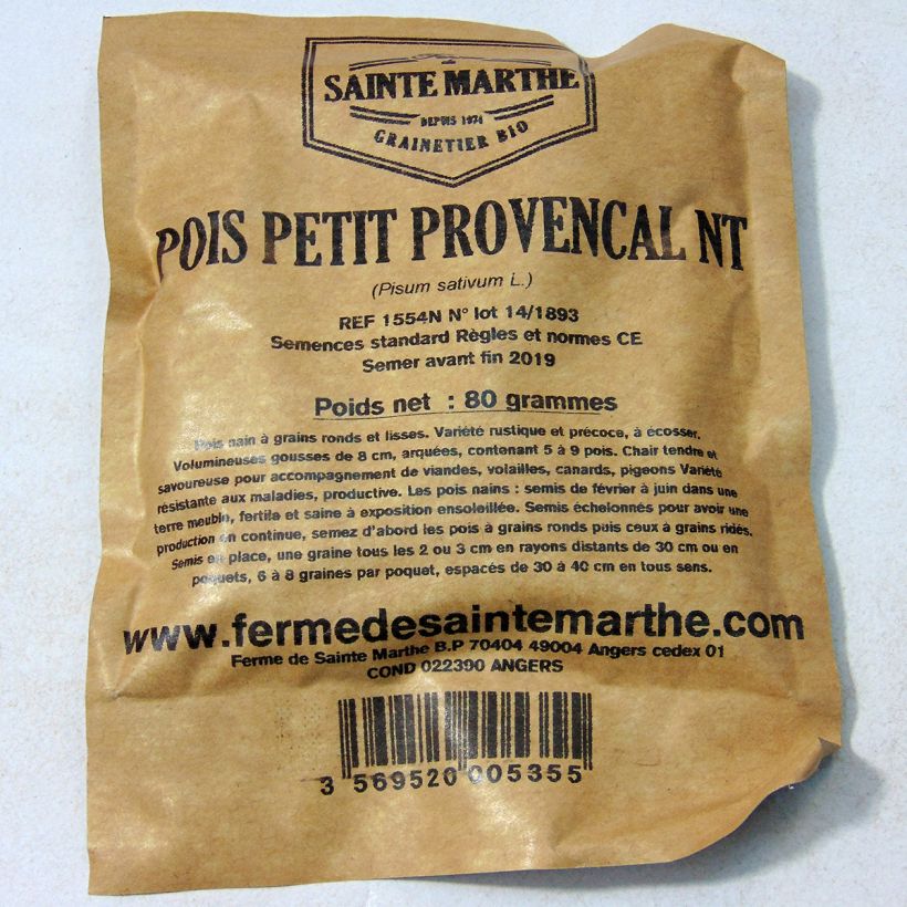 Esimerkki toimitetusta Herne Petit Provençal - Ferme de Sainte Marthe 240 siemenen pussi (80g)-taimesta
