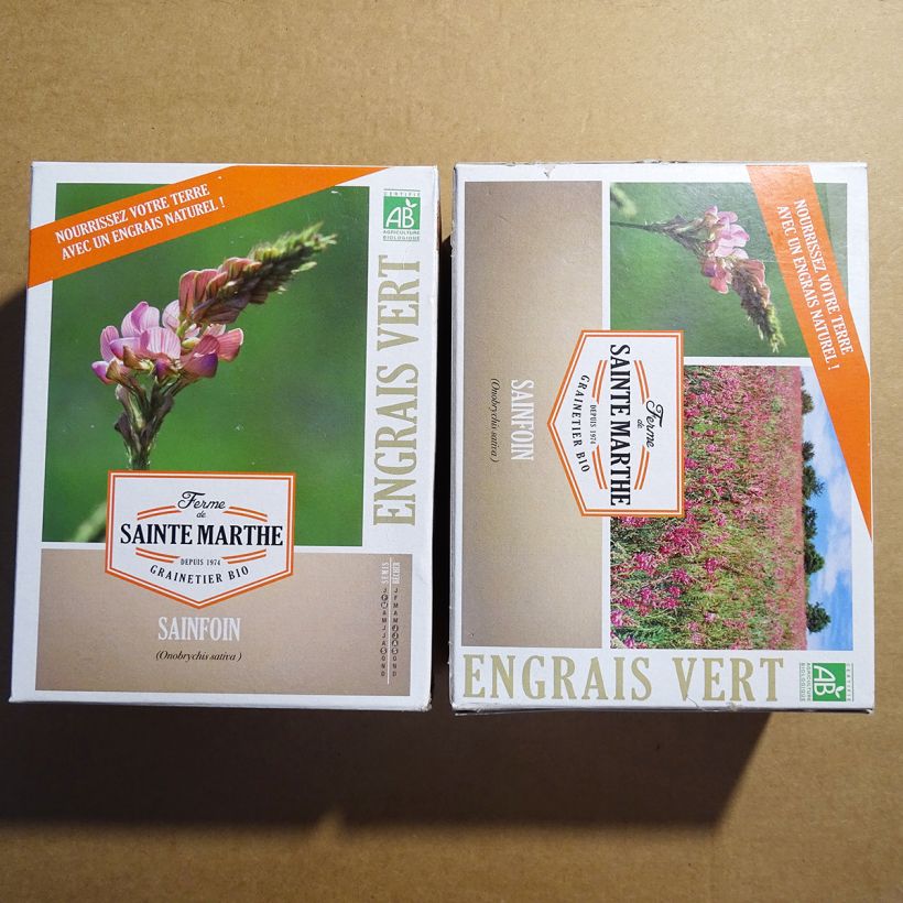 Esimerkki toimitetusta Rehuesparsetti luomu - Ferme de Sainte Marthe - Onobrychis viciifolia 200 gramman siemenpussi-taimesta