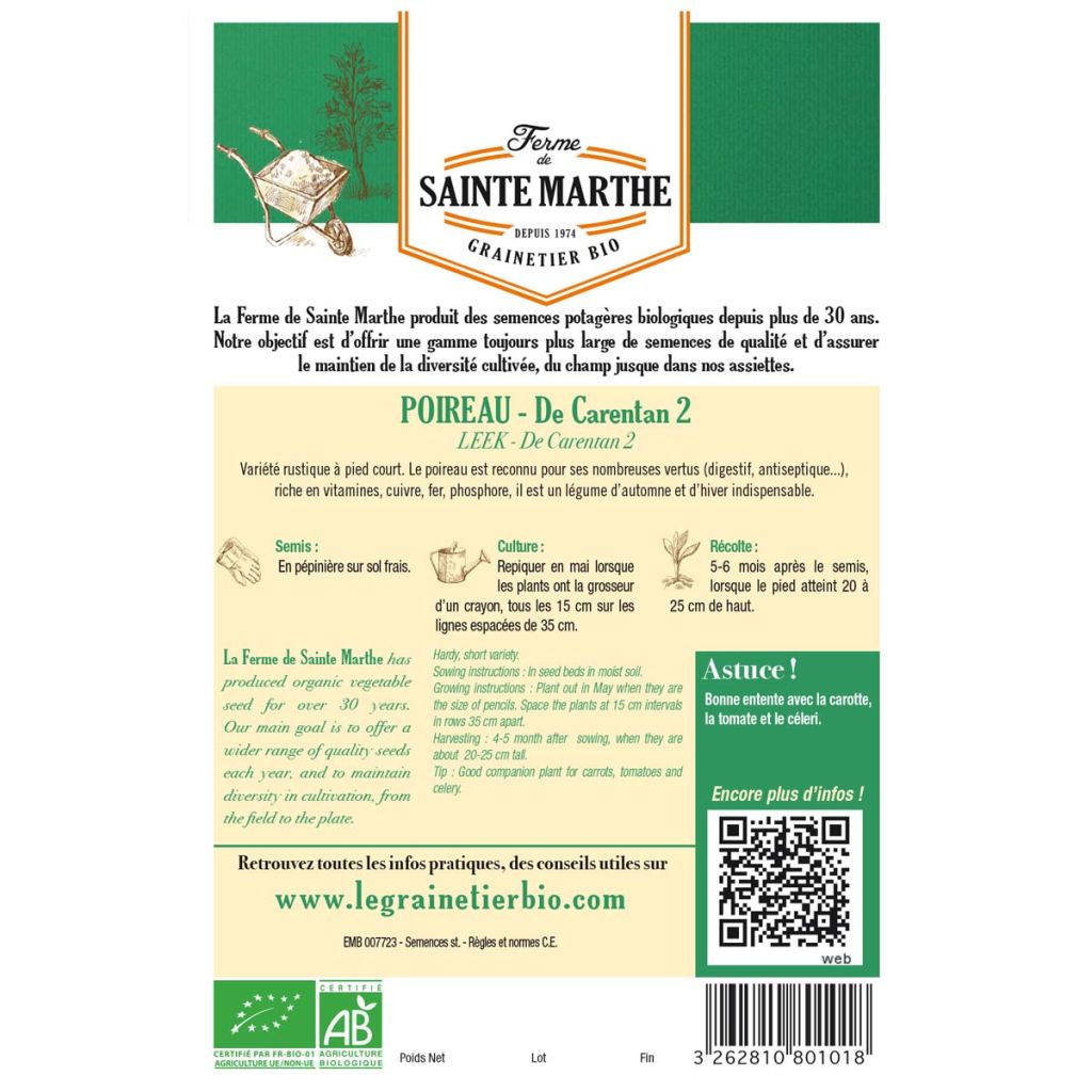 Purjo Carentan 2 luomu - Ferme de Sainte Marthe