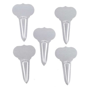 Alumiininen Ogee-kasvimerkki 10 x 6 x 3,5 cm – myydään 5 kappaleen pakkauksissa