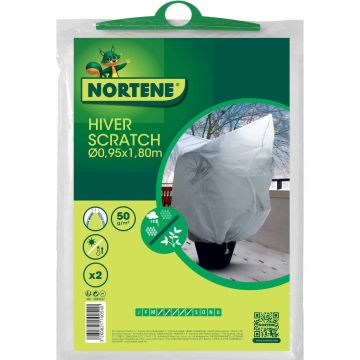 Talvisuojapeite tarrakiinnityksellä 50 g/m² Ø 1,25 m x 2 m x 1,80 m – 2 kpl:n pakkaus