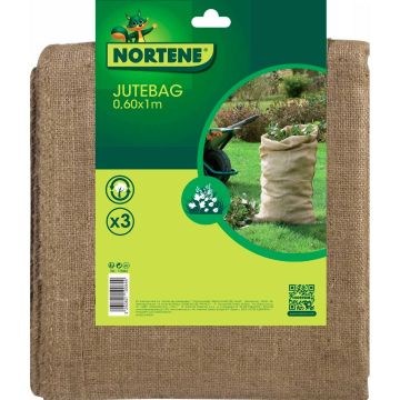 Setti 3 juuttisäkkiä viherjätteelle