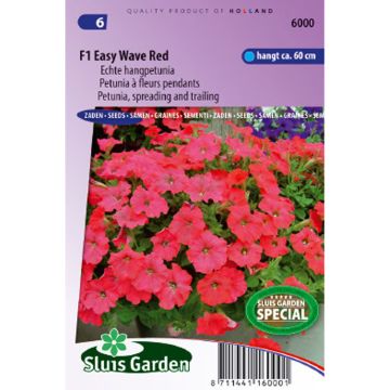 Riippapetunia F1 Easy Wave Red (siemenet)