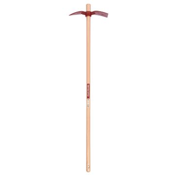 Terracotta 26 cm -puuvartinen kuokka, jossa litteä ja terävä terä, valmistaja Leborgne